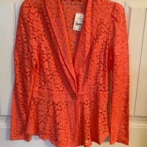 Womens Cato Brand Lace 1 Button Blazer Jacket size S